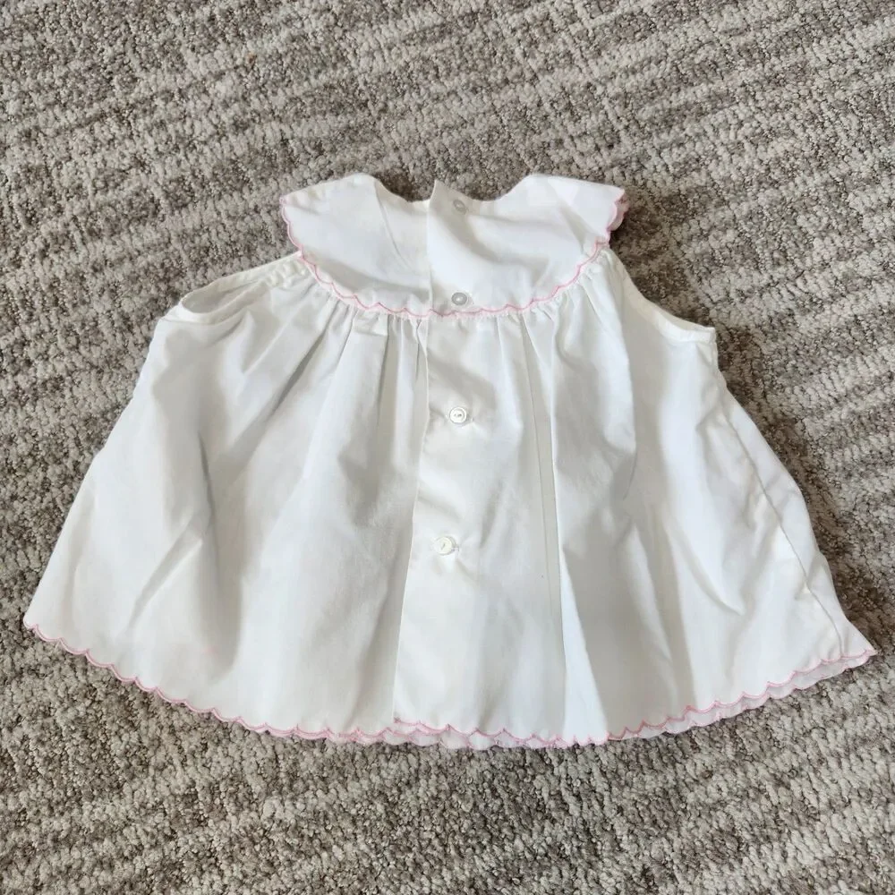 Baby Togs girl's vintage embroidered dress white size 3-6 months